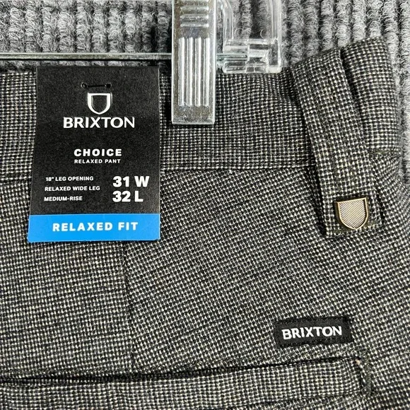 Brixton Pants Mens 31x32 Brown Performance Choice Relaxed Fit Comfort New - Picture 3 of 16